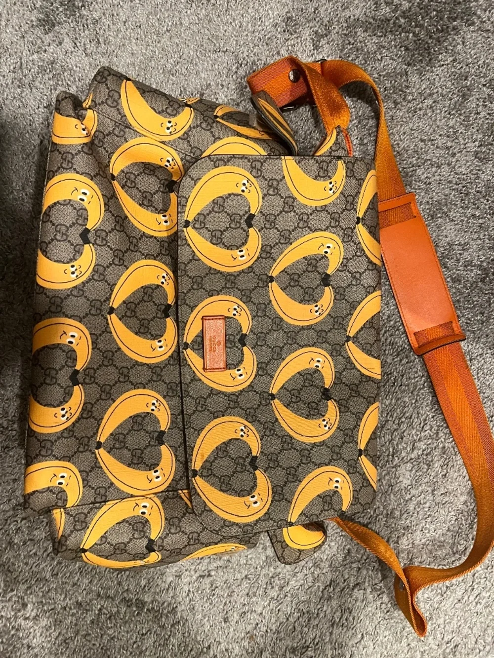 Gucci xNina Dzyvulska GG Supreme Banana Diaper Bag